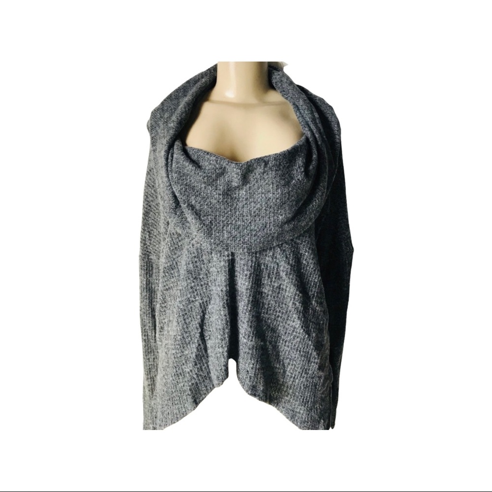 Oversized Cocoon Cowl High Low Sweater